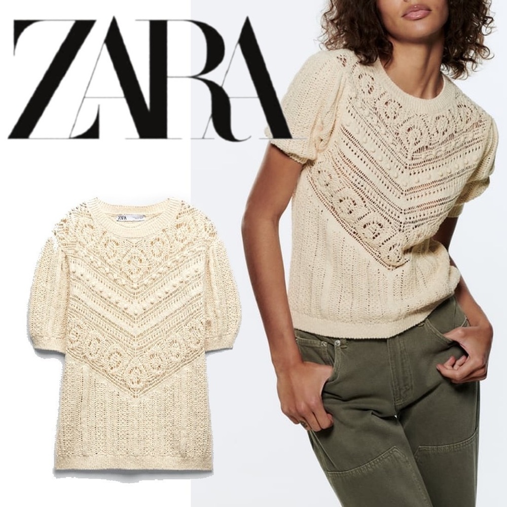 Zara Open Knit Sweater/Blouse